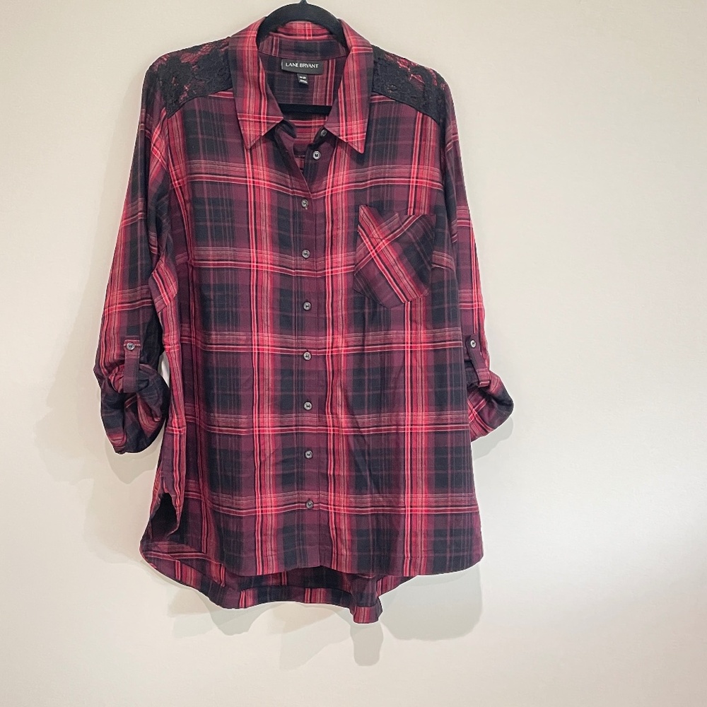 Lane Bryant button down shirt, size 18/20. Drapes nicely.